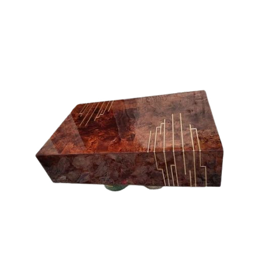 Rectangle Polyester Centre Table - Color: Brown