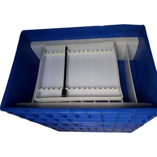 25Kg Plastic Storage Crate - Color: Blue And White