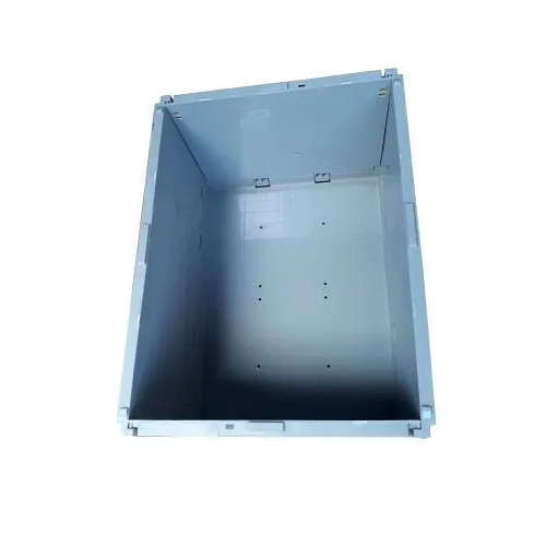 55Kg Grey Foldable Plastic Crate - Coating Type: Colour Coated