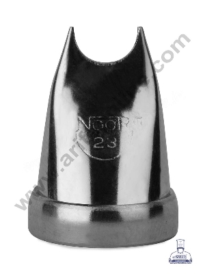Small Noor Nozzle - No. 23 Raised Band Wide Design Piping Nozzle with Collar Ring