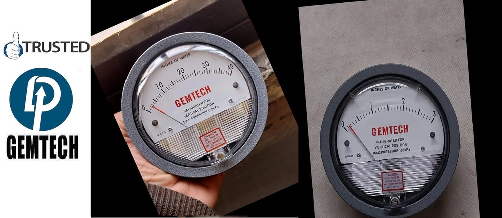 Gemtech G2015 Differential Pressure Gauges Range 0-15 Inch Wholesaler Delhi Ncr India