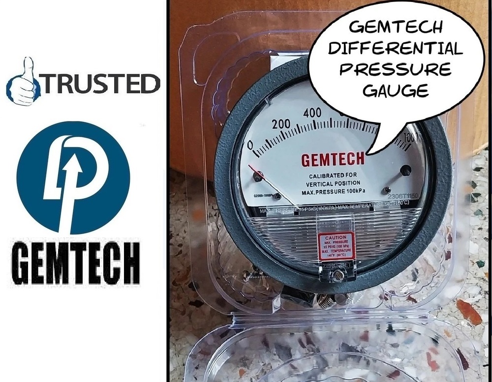 Gemtech Differential Pressure Gauges Model G2300-60 Pascal - Accuracy: A 2% Of Full Span At 70 (21 (A 3% On -0