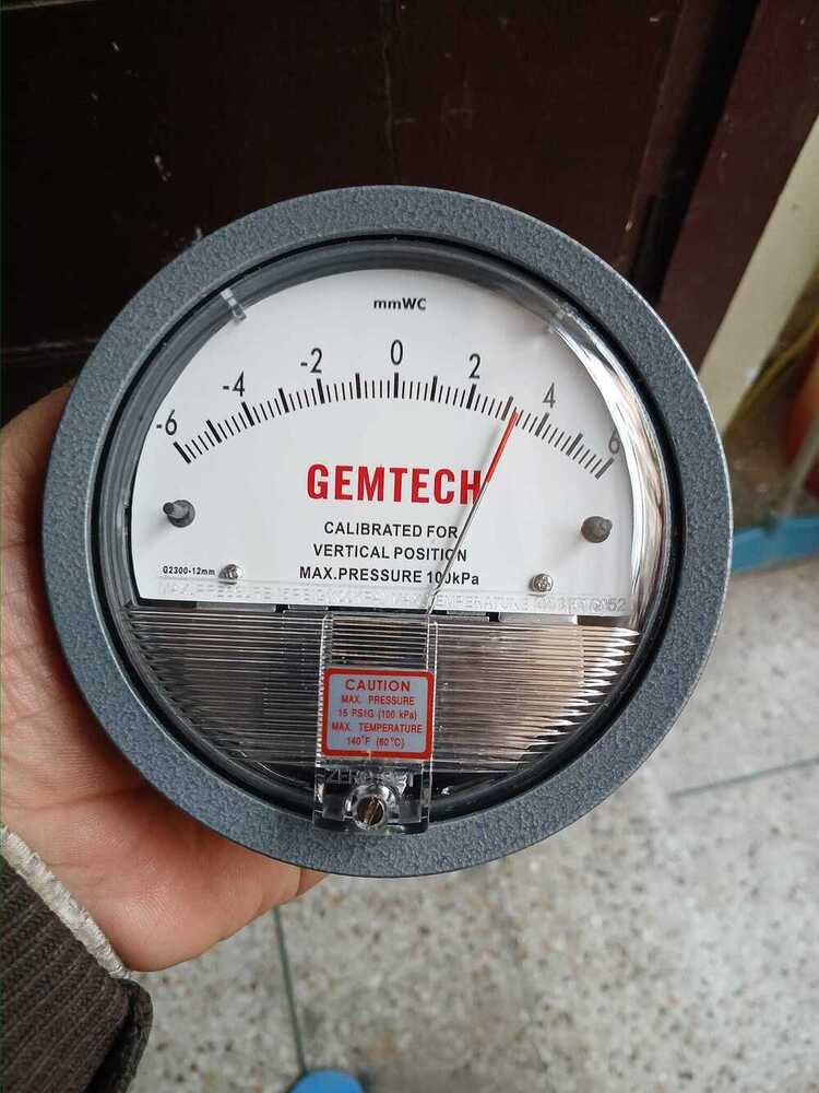 G2000-25KPA GEMTECH_Differential Pressure Gauge Range 0-25 KPA