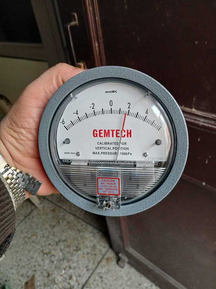 G2000-25KPA GEMTECH_Differential Pressure Gauge Range 0-25 KPA