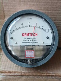 GEMTECH_INSTRUMENTS SERIES G2300 DIFFERENTIAL PRESSURE GAUGE MM OF WATER ZERO CENTER