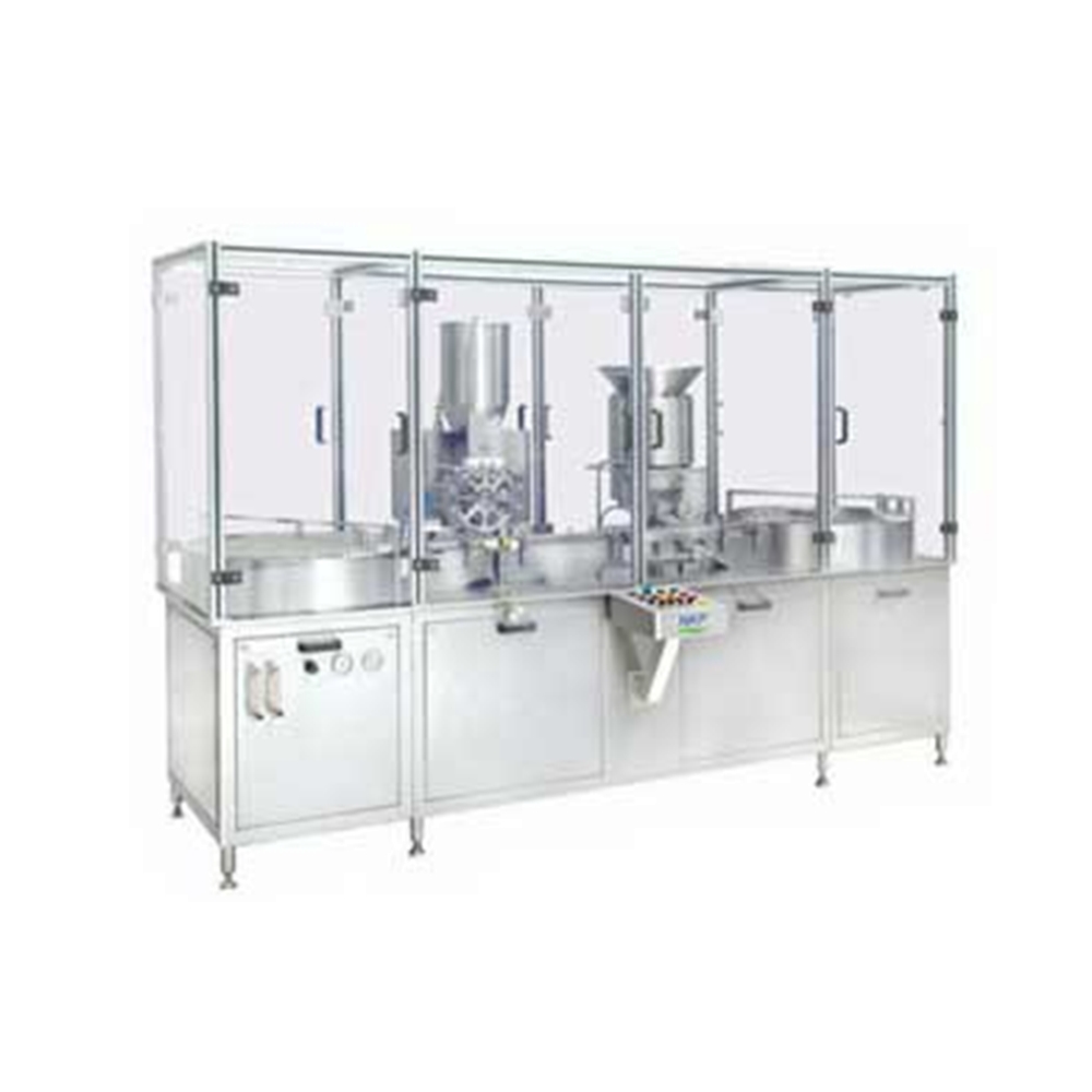 High Speed Injectable Powder Filling With Rubber Stoppering Machine - Capacity: 300 Pcs/hr