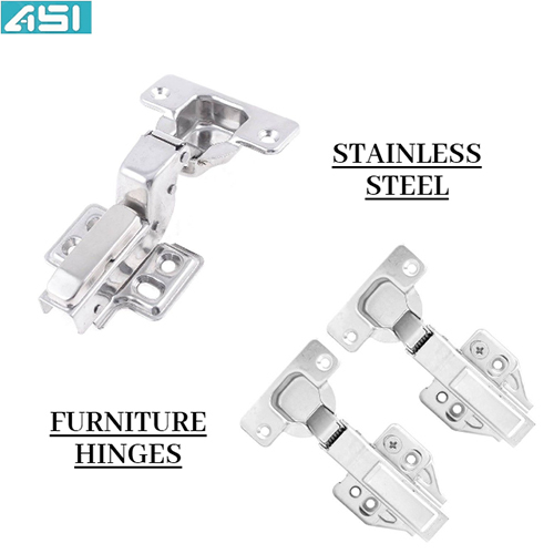 Stainless Steel Furniture Hinges - Color: Silver