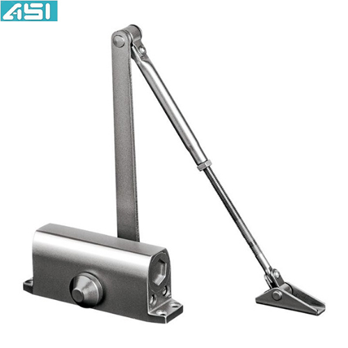 Door Closer - Stainless Steel, Polished Finish, Silver Color | Anti-corrosion, Smooth Operation For Commercial & Household Use