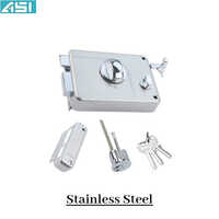 Stainless Steel Rim Lock - Color: Silver
