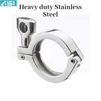Heavy Duty Stainless Steel Pipe Clamps - Color: Silver