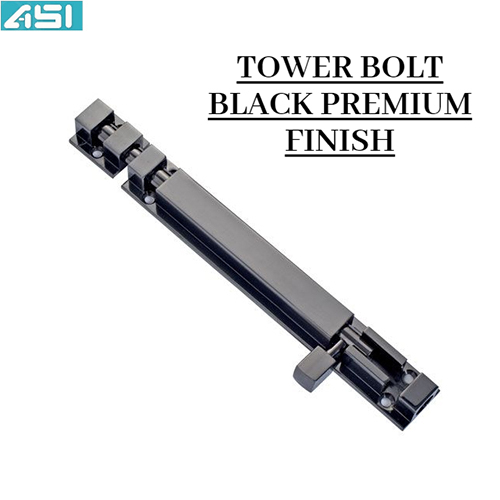 Black Premium Finish Tower Bolt - Application: Door