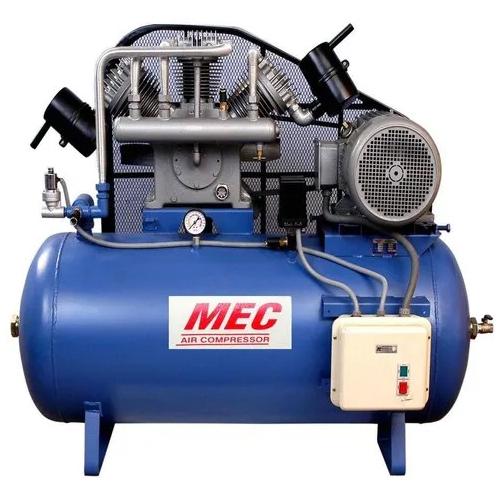 Mec Dca 10 Two Stage Double Cylinder Air Compressor - Air Flow Capacity: 220 Liter (L)