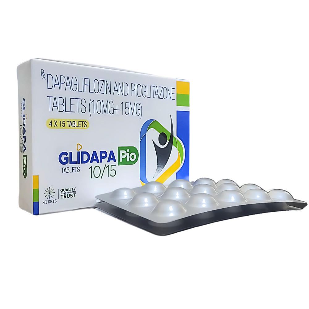 Dapagliflozin 10mg and pioglitazone 15mg tablets