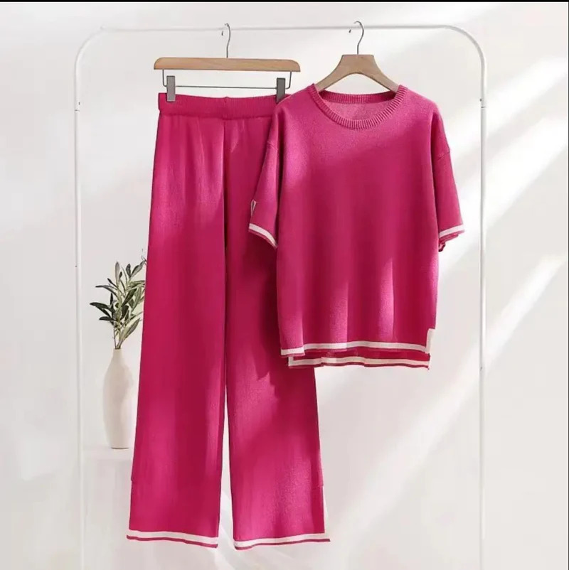 Designer Cord Set - Neck Style: Round Neck