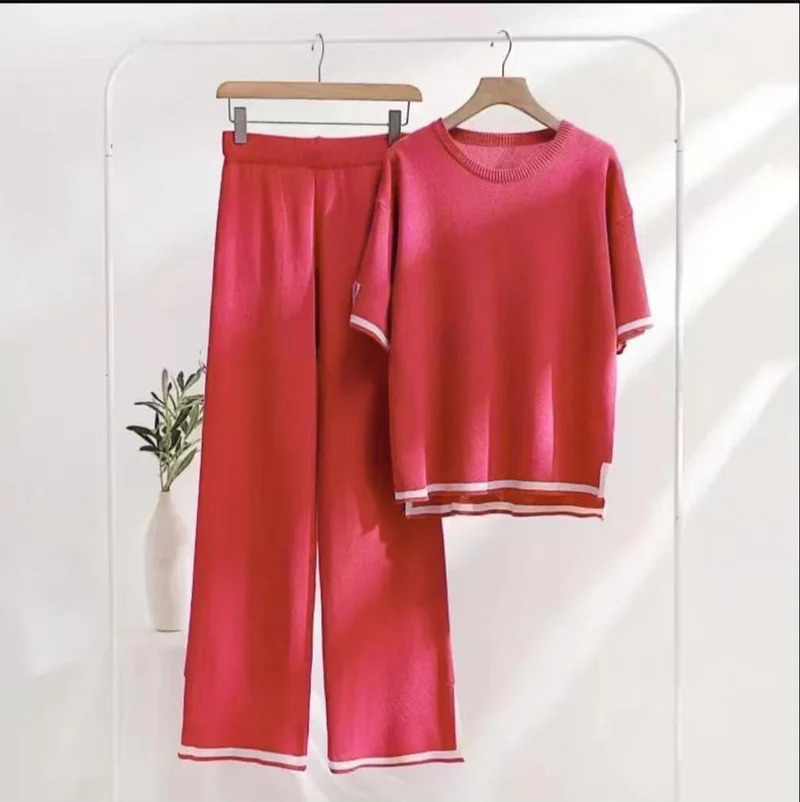 Designer Cord Set - Neck Style: Round Neck
