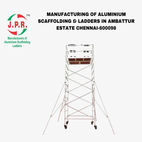 Aluminum Single Width Mobile Scaffold With Stair - Application: Construction