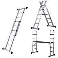 Aluminium Self Support Extension Multi Function Ladder - Size: 12 Ft Height