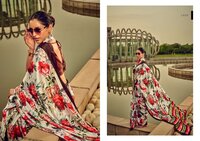 PURE SATIN CRAPE DIGITAL PRINTED SAREE
