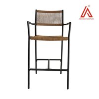 Adhunika Modern Rope Woven Bar Chair with Metal Frame