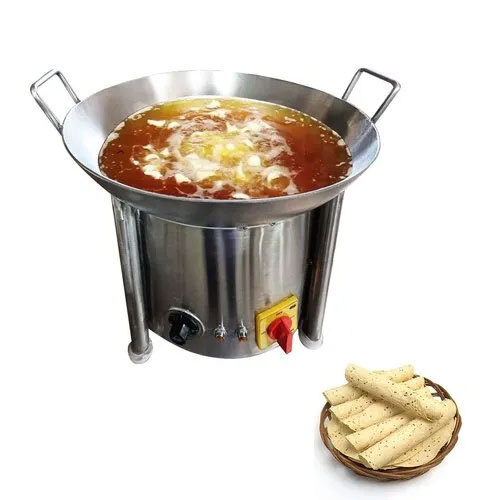 Electric Kadai Fryer 20 Inch Table Top Round 6000W, SS Body