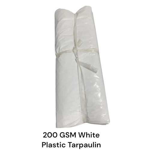 200 Gsm White Plastic Tarpaulin - Design Type: Standard