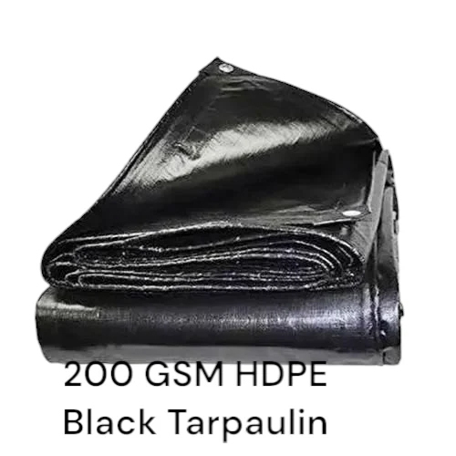 200 GSM HDPE Black Tarpaulin