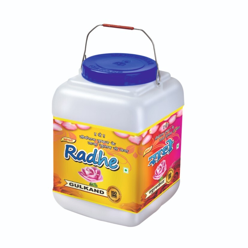 Radhe Gulkand 4.5 kg x 4 Jar Cartoon