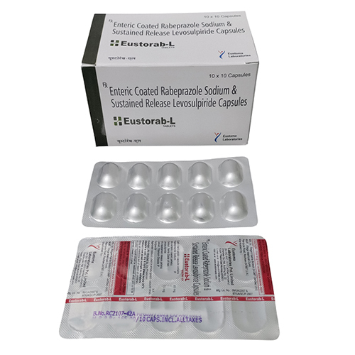 एंटेरिक कोटेड रैबेप्राज़ोल सोडियम और सस्टेन्ड रिलीज लेवोसल्पिराइड कैप्सूल
