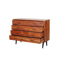 Acacia 4 Drawer Cabinet - Artwork: Handmade