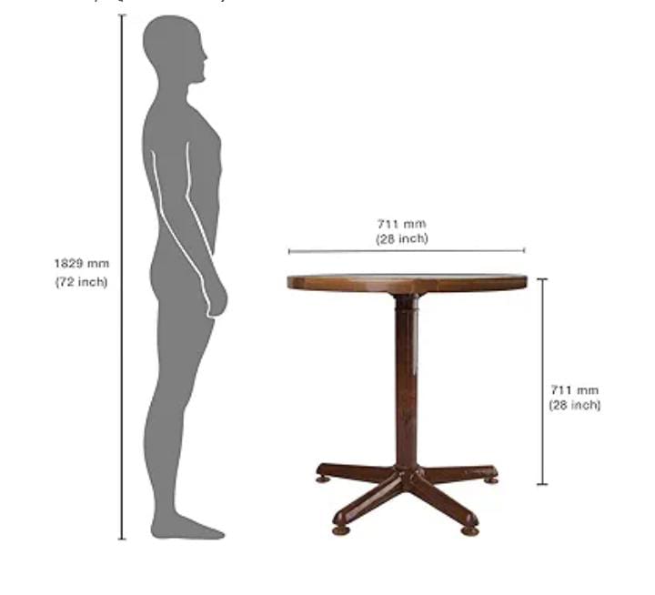 Supreme Penta Table - Color: Brown
