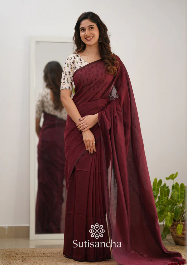 Designer cotton saree For women
