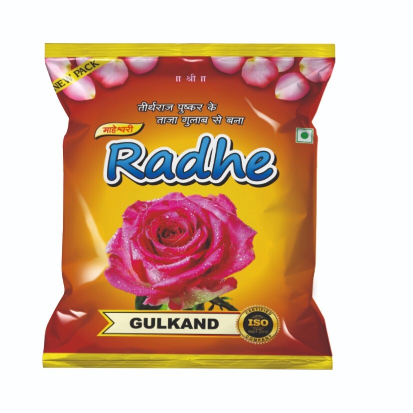 राधे गुलकंद 750ग x 24 पाउच टिन