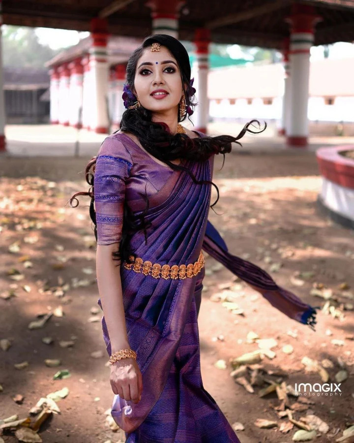 Silk Saree adorned with beautiful Zari work