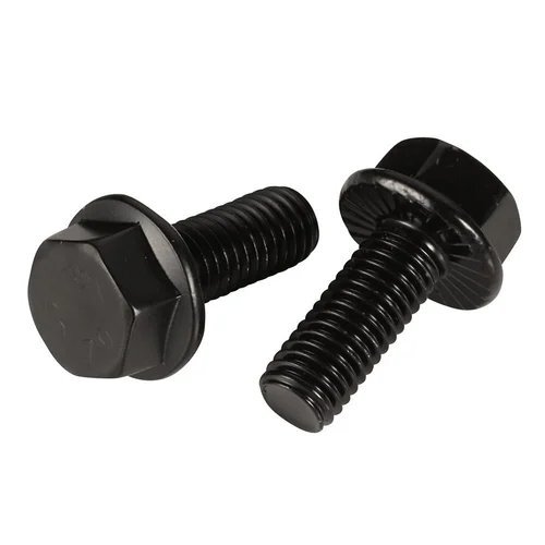 Flange Bolts - M8 X 30mm, Grade 8.8 High Tensile Stainless Steel, Hex Flange Head, Full Thread, Quenched & Tempered, Din 6921 Standard