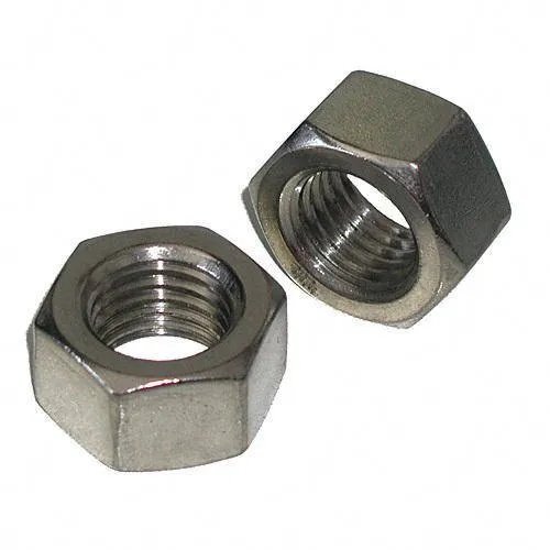 Ss 304 Nut - Stainless Steel, Size 2mm - 36mm, Silver, Din 934-iso4032-din 439, Hexagonal Shape, Carton Box Packaging