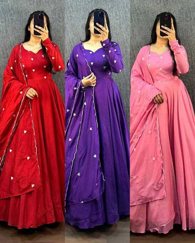Aanarkali Style Kurti - Color: 3 Clour
