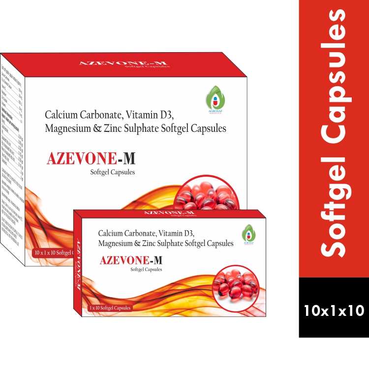 AZEVONE M CAPSULE - Calcium Carbonate 500mg Eq. To Elemental Calcium 200mg + Vitamin D3 1000 I.u. + Magnesium 50mg + Zinc 7.5mg