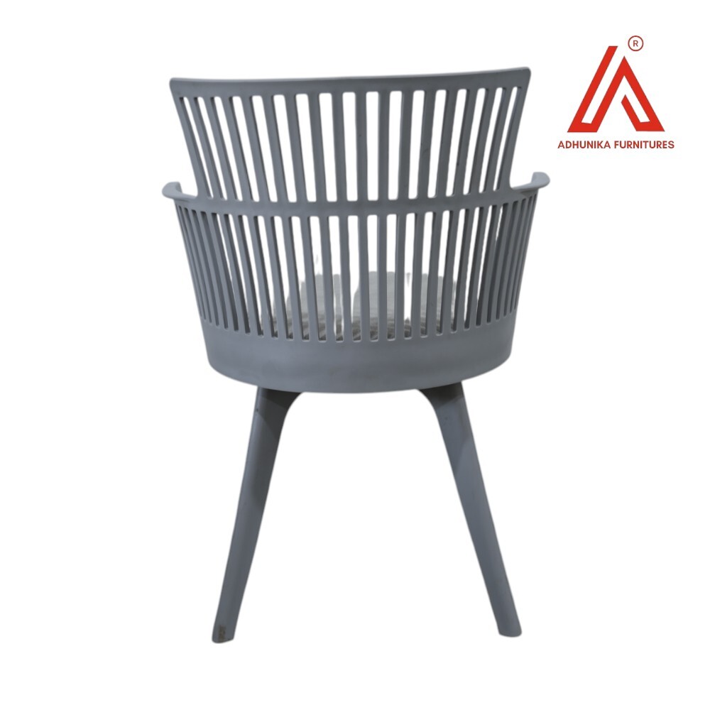 Modern Plastic Armchair with Cushion  Durable Indoor/Outdoor Caf Chair for Dining, Office & Garden Use