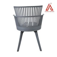 Modern Plastic Armchair with Cushion  Durable Indoor/Outdoor Caf Chair for Dining, Office & Garden Use