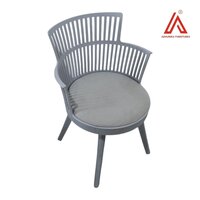 Modern Plastic Armchair with Cushion  Durable Indoor/Outdoor Caf Chair for Dining, Office & Garden Use