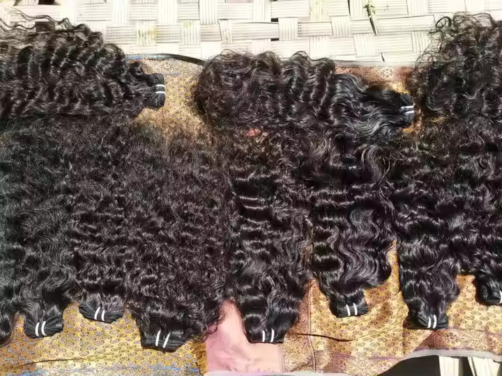 Indian Human HAIR Wavy Weft Bundle Extensions, Packaging Size 12-30 Inches
