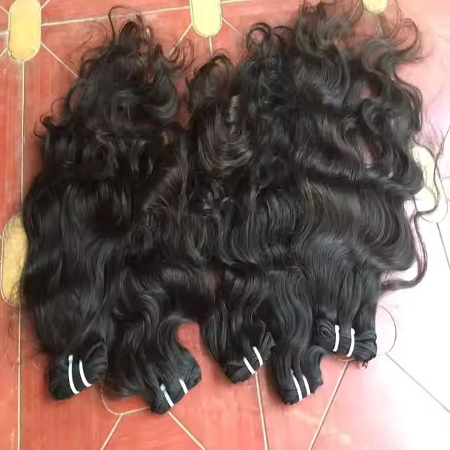 Indian Human Wavy Weft Hair Bundle Extensions, Packaging Size 8-30 Inches