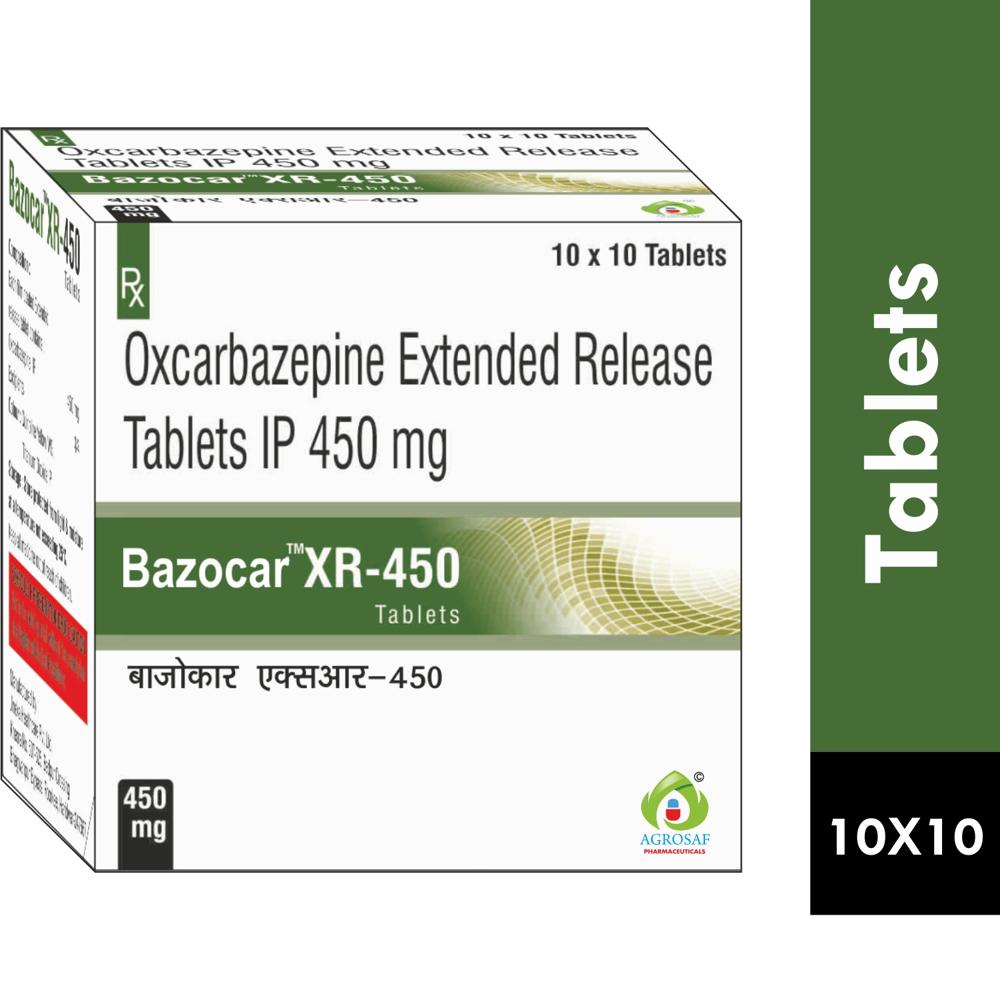 BAZOCAR XR 450 TABLET - OXCARBAZEPINE EXTENDED RELEASE 450MG TABLET