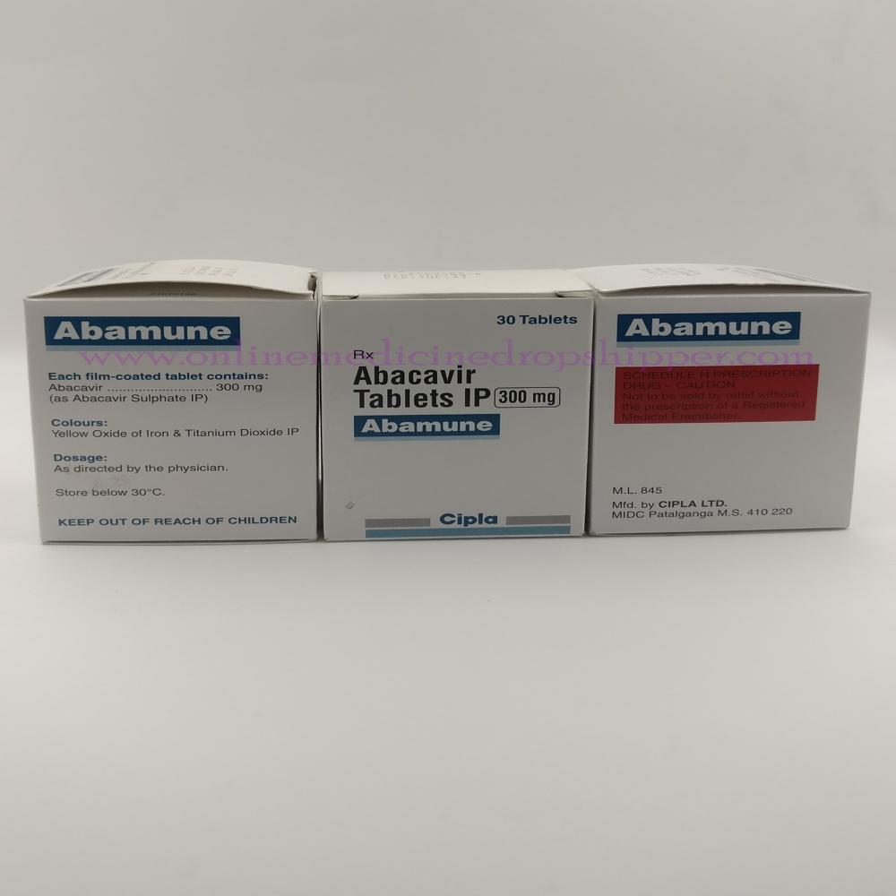 Abamune Abacavir  Tablets 300mg - Origin: India