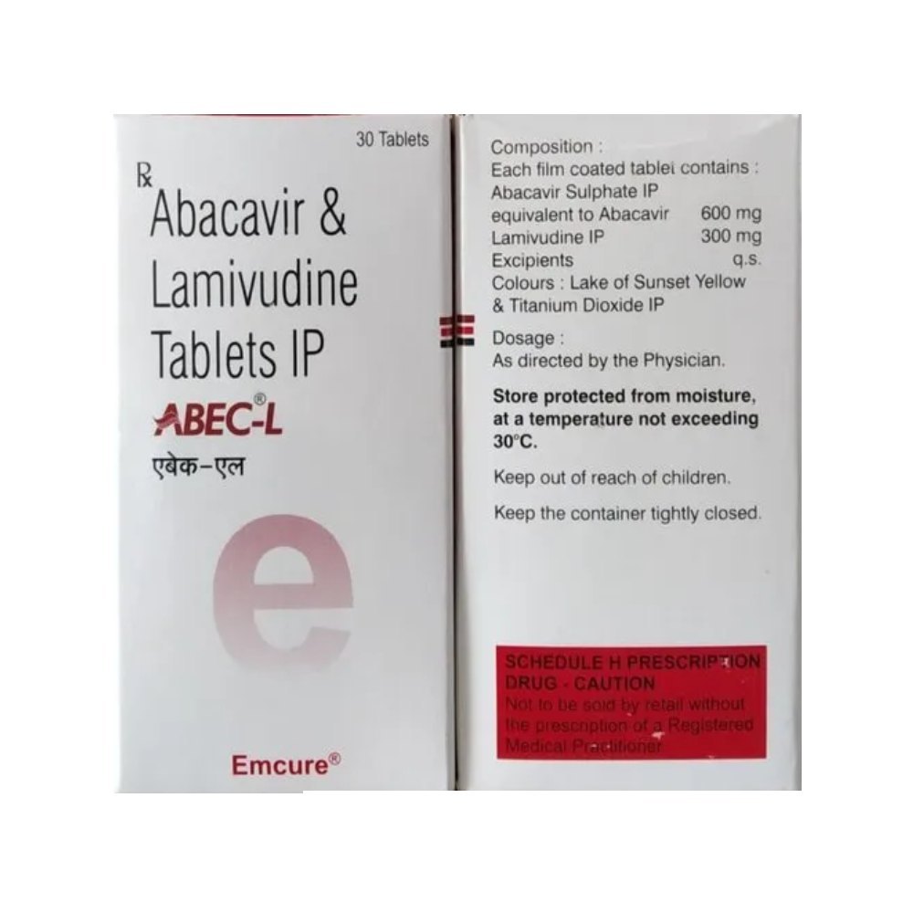 Abec L Abacavir 600 mg+Lamivudine 300 mg Tablet  