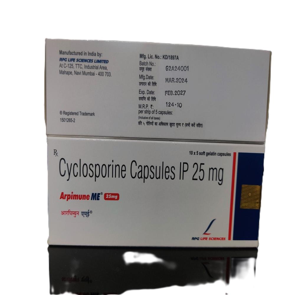 Arpimune Me Ciclosporin Capsule 25 Mg - Origin: India