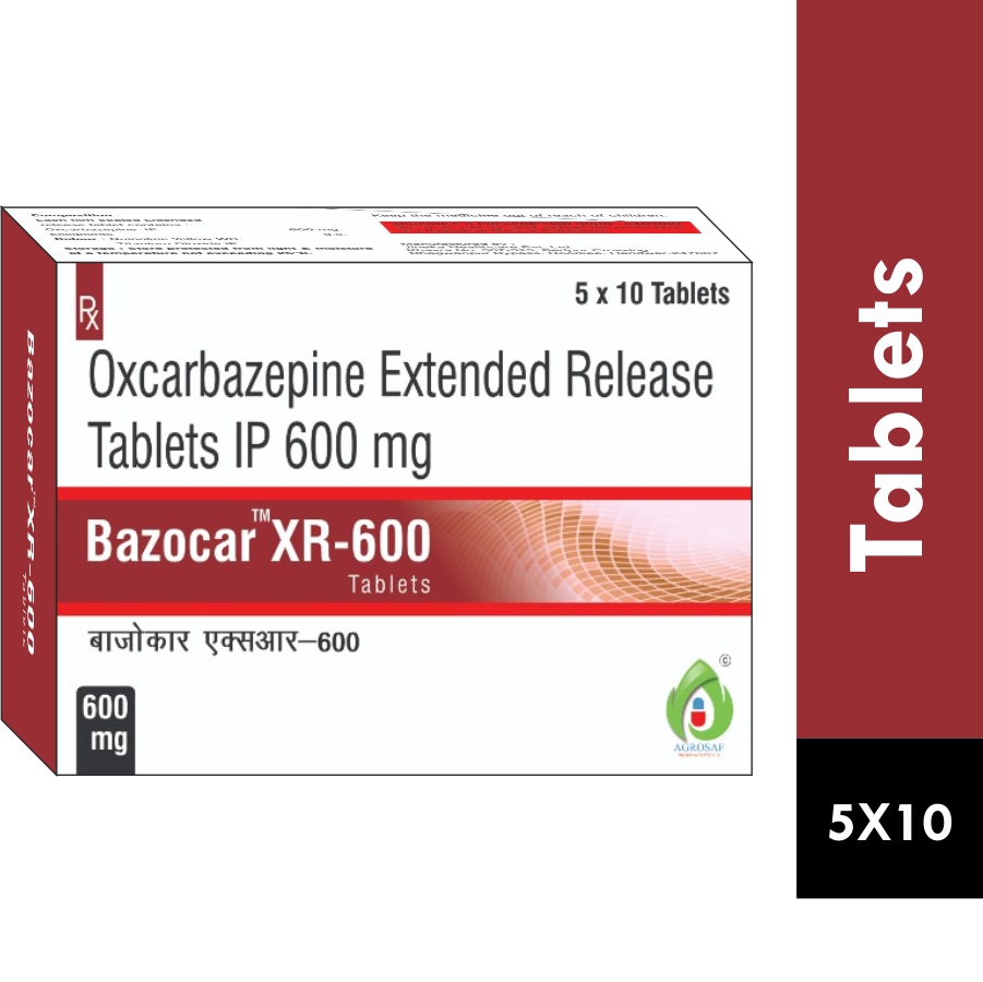 BAZOCAR XR 600 TABLET - Oxcarbazepine (600mg)