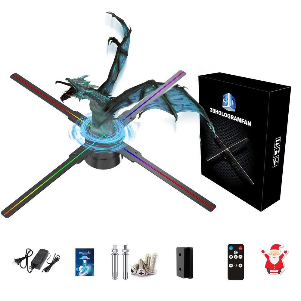 50cm 4-Blade 3D Holographic Display Fan