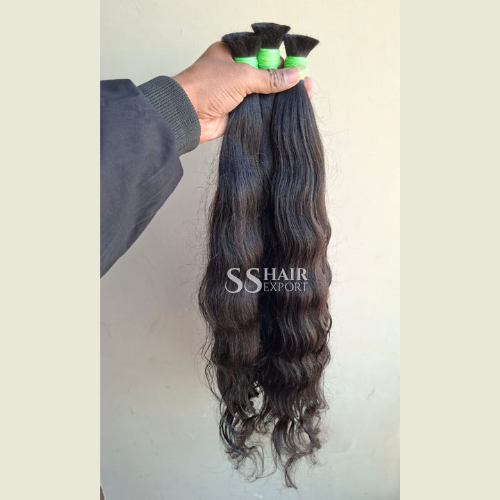 Bulk Hair Raw Human Hair For Micro Braiding Weaving No Weft 20inch