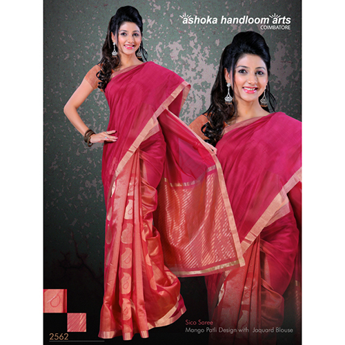 2562 Mango Potli Design Sico Saree With Jaquard Blouse